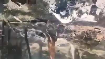 Footage of downed Indian SU-30MKI. Shot down by Pakistan Airforce