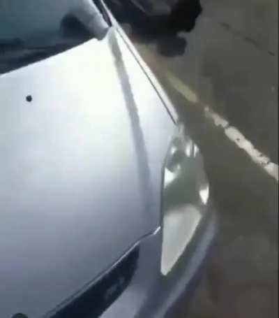guys holds dude at gun point for trying to steal his car and waits for cops to arrive