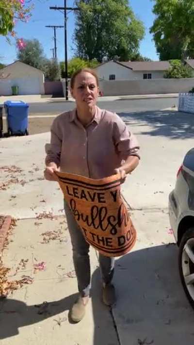 Karen stolen this guy's welcome mat...