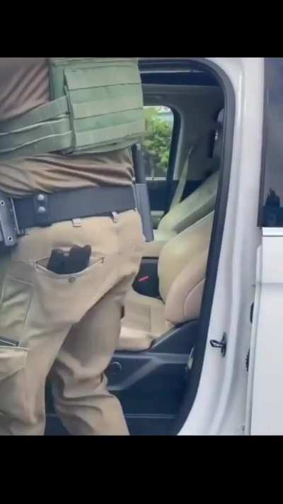 ICE detain 4 car wash employees&mdash;all legal residents of U.S.  "It's not legal to take him because he's a resident," manager told agent.  "We're going to take him and check&mdash;if he's good we'll bring him back," agent said.  Handcuffed and taken away in white 