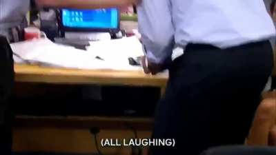 I don’t know how they got serious enough to get one good take of this scene