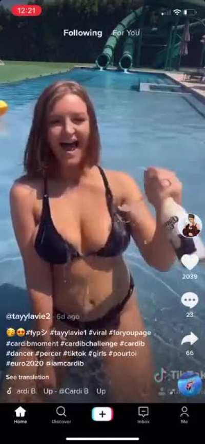 She is practicing