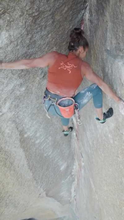It's the "No, no, no!" just as she reached the top, that got me