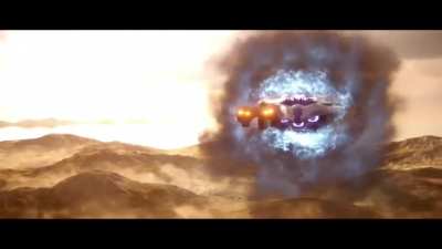 Truth's ship makes slipspace jump in New Beirut