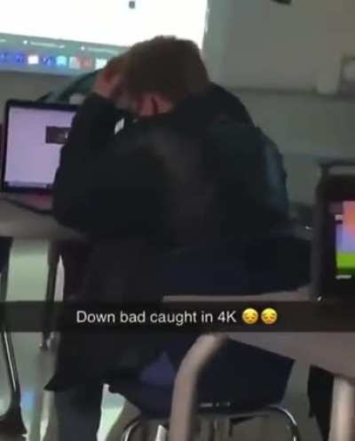 WCGW watching porn in class with the teacher standing behind you