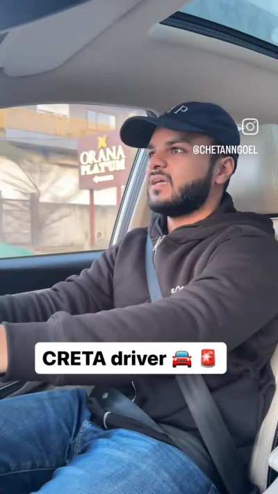 Infamously famous, the bully of Indian streets Creta &amp;amp; its drivers.