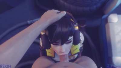 D.Va throatfuck (Rekin3D, Volkor) [Overwatch]