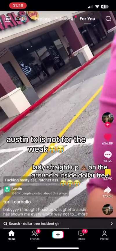 Lady with diabetes shits infront of dollar tree and the manager(I think) goes off