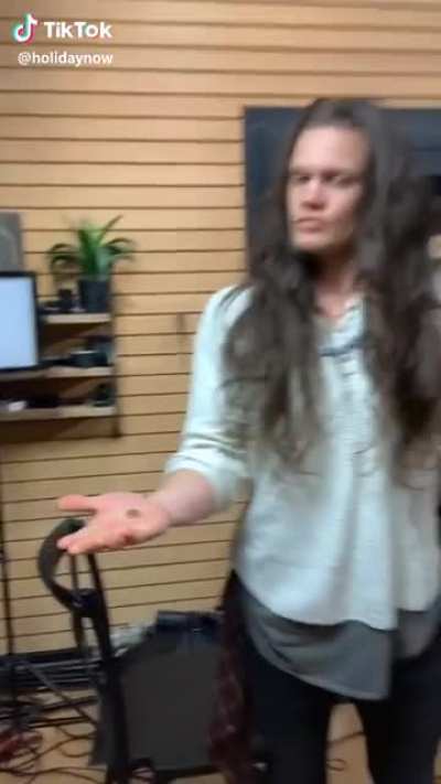 The real magic is the man's hair!