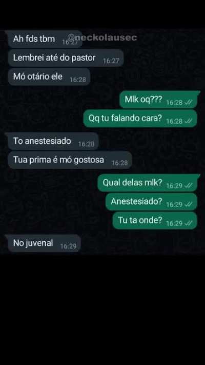 At&eacute; agora n&atilde;o sabemos de qual prima ele estava falando...