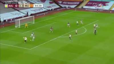 Pogba's long range passing against Aston Villa