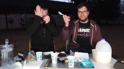 We are spicy novices but you guys will appreciate this more than most—breaking the cardinal rule of eating hot stuff.....don't touch your eyes. [OC]