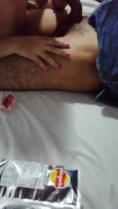 BF found me sucking the precum out of his friend :3 [F19]