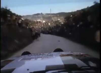 Rally in the 80s when spectator safety wasn't really a concern. (source: Walter R&ouml;hrl, Audi FR)