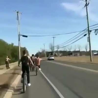 Fighting incoming traffic by playing chicken