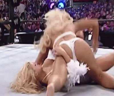 Torrie Wilson goes for the pin