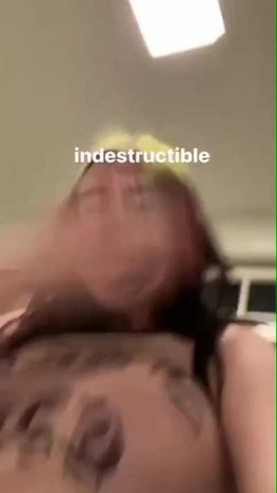 Billie slapping her tits