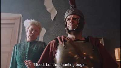 All the ghosts from each show, preparing to try and haunt the livings out