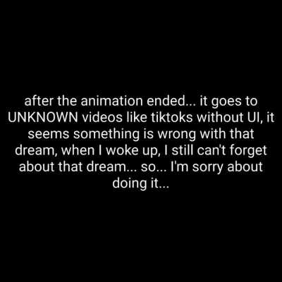 An FUCKING weird dream.