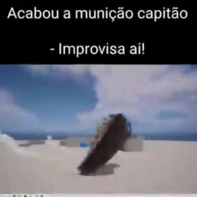 Tanque de guerra em modo de "combate"