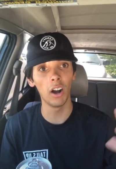 He took a big whiff