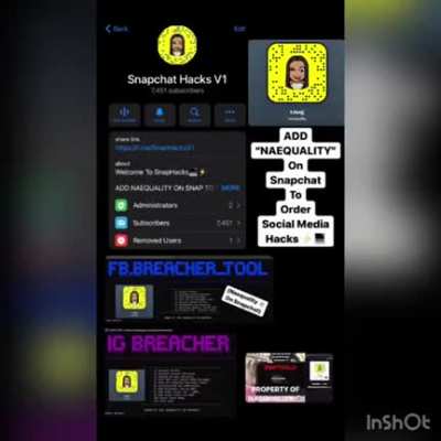 Y'all go add @naequality on Snap to order Instagram, Snapchat, and Facebook Hacks. Comes with proof & 7K members on telegram! Hit em up I Promised to vouch if the order was legit 🖇️