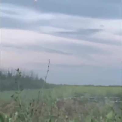 Ukrainian soldier strikes a Russian vehicle with a FGM-148 Javelin missile in eastern Ukraine