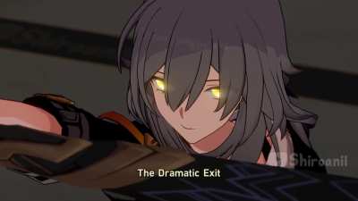 Stelle dramatic exit