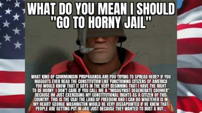 Soldier from TF2 still refuses to go to Horny Jail: