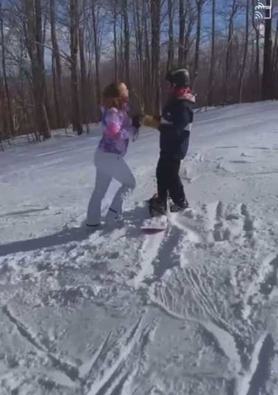 Carinthia Karen assaults 13 year old boy on the slopes