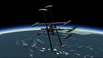 Four Axle Artificial Gravity Station