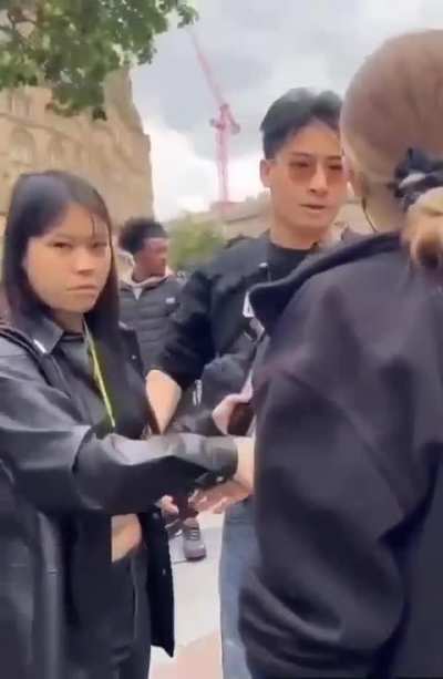 Chinese nationalists confront Hong Kong protestors on July 1st in England