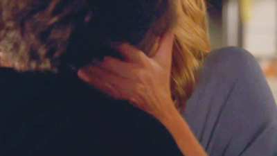 Tricia Helfer deep tongue kiss scene in Lie To Me (2009)