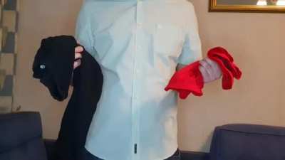 "For this cosplay you will need sweatpants and red underwear.."