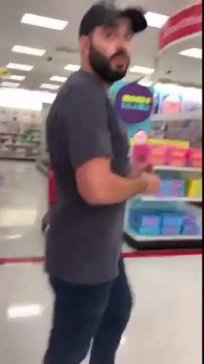Homophobe harassing Target shoppers