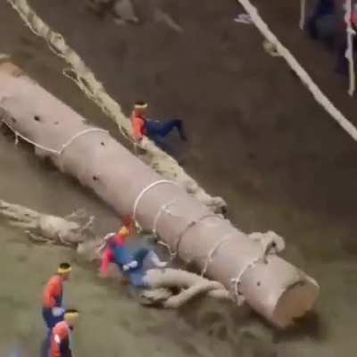 The Onbashira Festival in Japan. Occurring every 6 years, it has a reputation for being the country's most dangerous festival