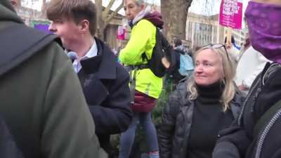 Trying to interview anti war protesters in the UK