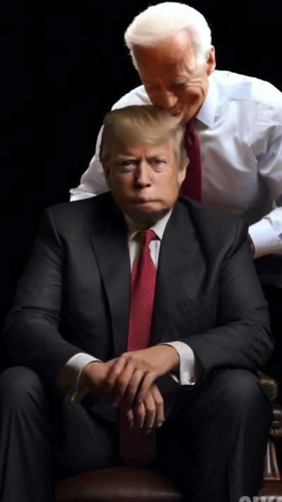 Joe Biden Eats Donald Trump's Hair