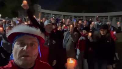 A group of QAnon and Trump supporters singing a Michael Jackson song in unison while waiting for JFK Jr. in Dallas&hellip;