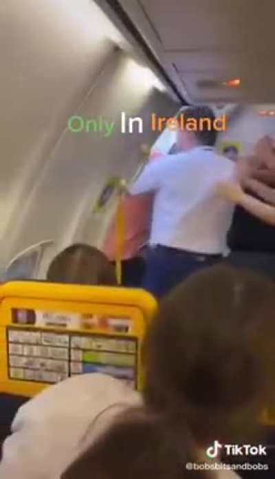 "I'll come up there and smash your face in" up there = an aircraft cabin.