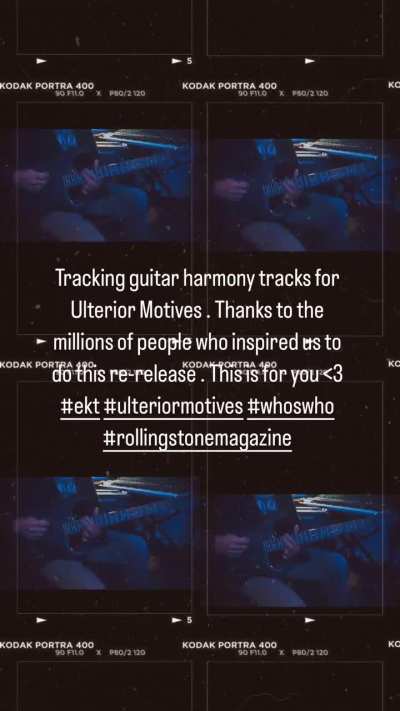 This made my heart soar again. 1 year ago the new UM guitar tracks were laid down.