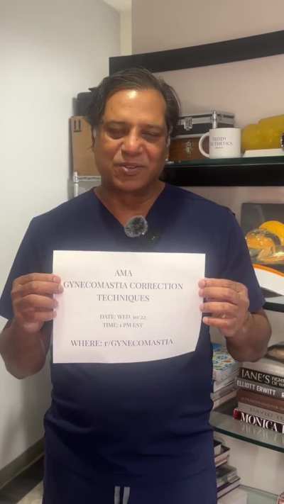 Join Dr. Reddy for a Live AMA on Gynecomastia Correction Techniques | Wed 10/22 @ 1 PM EST