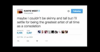 Ye reading his own tweets
