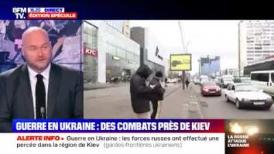 On French TV &ldquo; We&rsquo;re not talking here about Syrians fleeing the bombing of the Syrian regime backed by Putin, we&rsquo;re talking about Europeans leaving in cars that look like ours to save their lives.&rdquo;