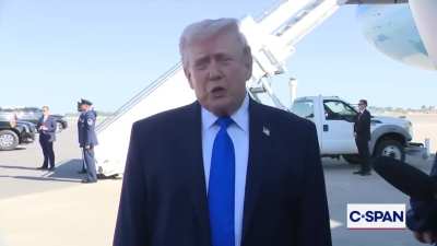 President Trump on deal with Iran says to reporters that he preferred negotiation with Iranian leaders to end hostilities, but wouldn't rule out escalating U.S. strikes in Iran: 