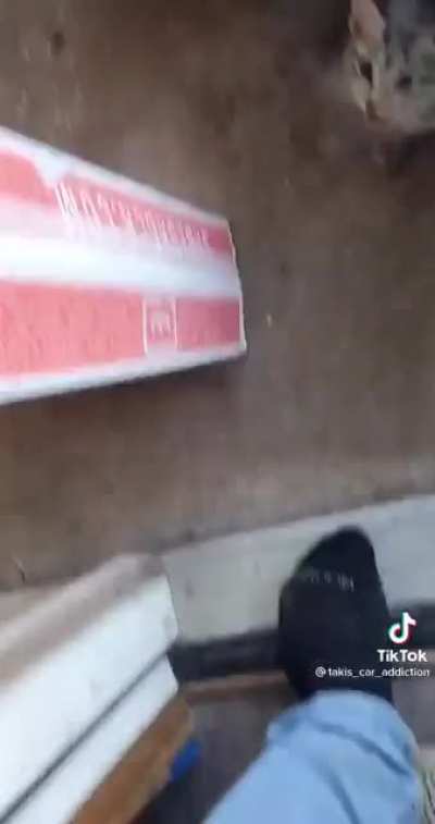 All he wanted to do was get a package off the porch