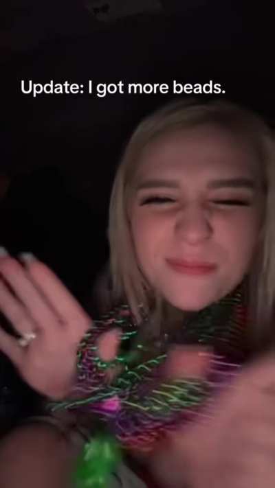 Extended cut of a real TikTok i posted from a few days ago.  Mardis Gras&rsquo; Bead Based Economy works a little differently at swingers clubs.