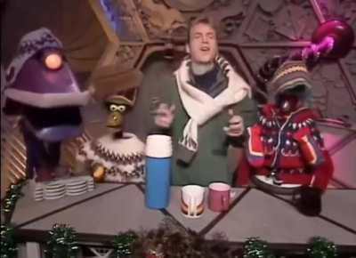 Mike and the bots sharing holiday cheer