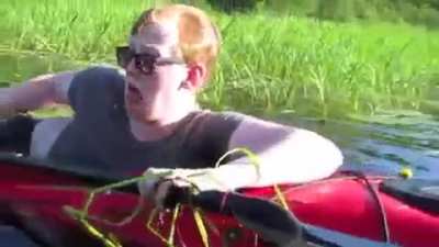 Kayak goes down