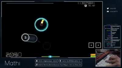 osu! streamer hits every single note and sets an absolutely mental play